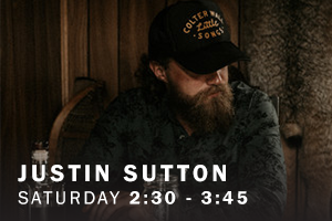 Justin Sutton. Saturday, 2:30 pm - 3:45 pm.