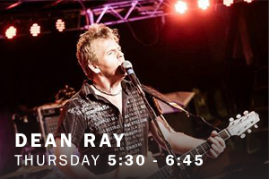 Dean Ray. Thursday, 5:30 pm - 6:45 pm.