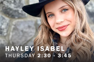 Hayley Isabel. Thursday, 2:30 pm - 3:45 pm