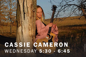 Cassie Cameron. Wednesday, 5:30 pm - 6:45 pm.